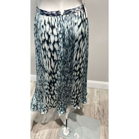 Elie Tahari Pleated Printed Midi Skirt Size 0 - Picture 13 of 14